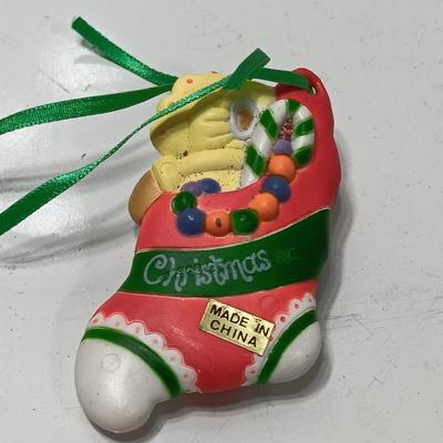 Baby's First Christmas 1989 Ornament with Flocked mouse