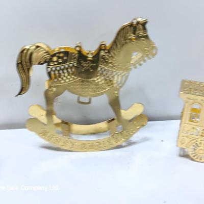Small gold tin ornaments