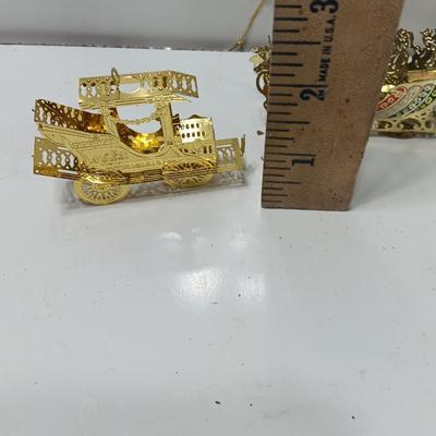 Small gold tin ornaments