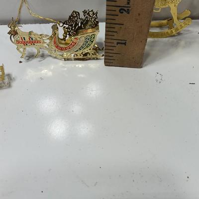 Small gold tin ornaments