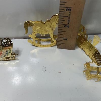 Small gold tin ornaments
