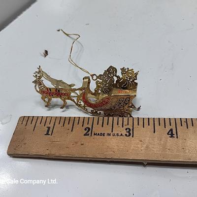 Small gold tin ornaments