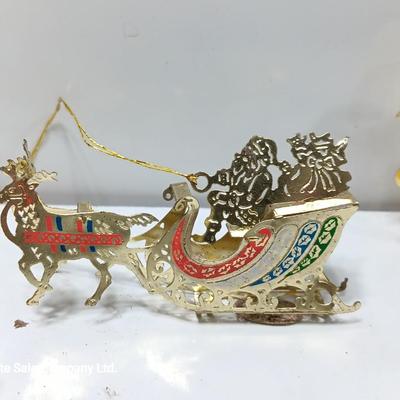 Small gold tin ornaments