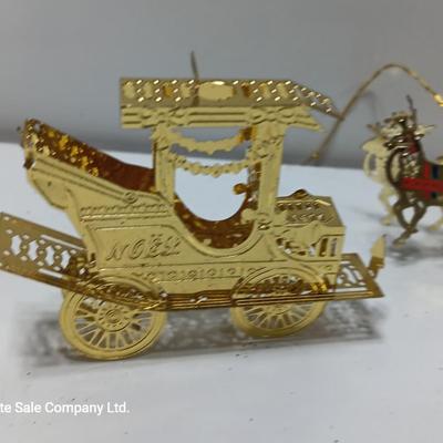 Small gold tin ornaments