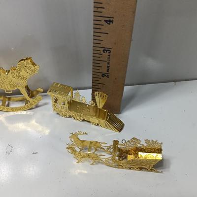 Small gold tin ornaments