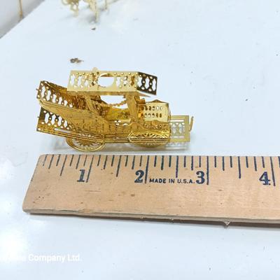 Small gold tin ornaments