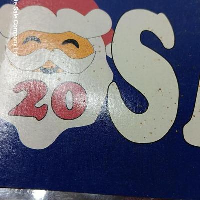 Deluxe Santa Lites 20 count vintage Santa face Indoor Outdoor light set NIB