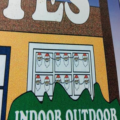 Deluxe Santa Lites 20 count vintage Santa face Indoor Outdoor light set NIB