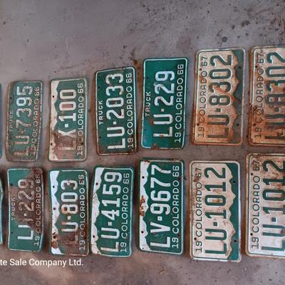Colorado License plates 1966 & 1967 all LU plates