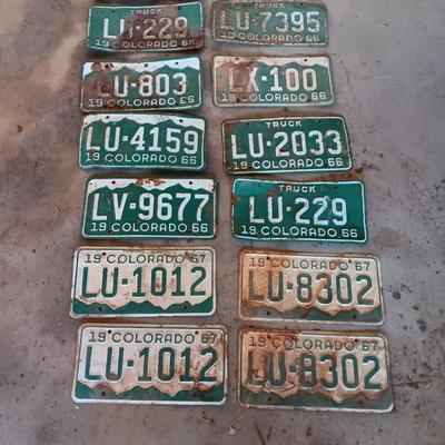 Colorado License plates 1966 & 1967 all LU plates
