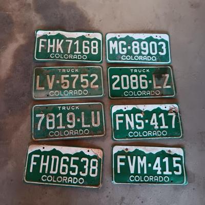 Colorado License plates no dates