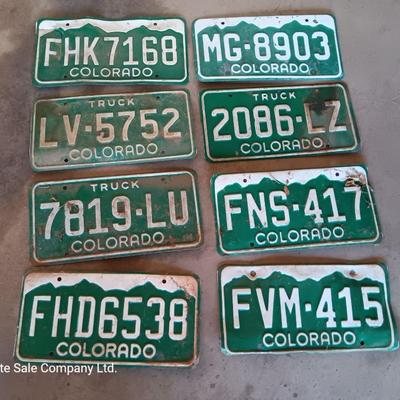 Colorado License plates no dates