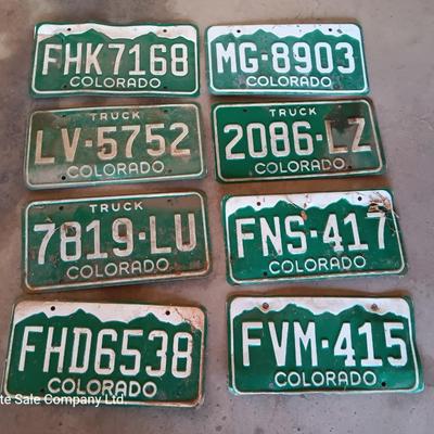 Colorado License plates no dates