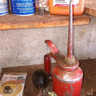 Garage chemicals Partial to full bottles with Automotive hardware