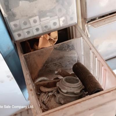 Two hardware organizers with some hardware