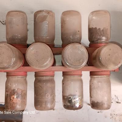 Two hardware organizers with some hardware