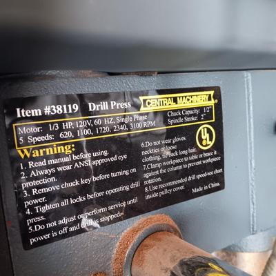 Central Machinery Bench mount Drill Press
