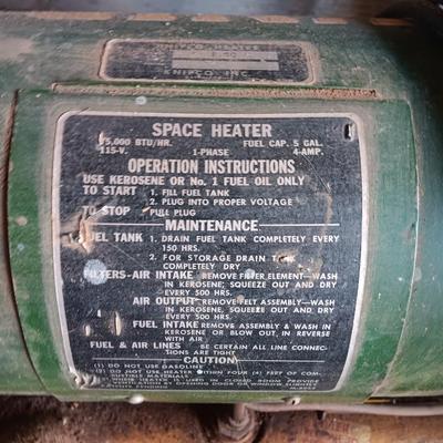 Knipco kerosene or No. 1 fuel oil only  Space heater