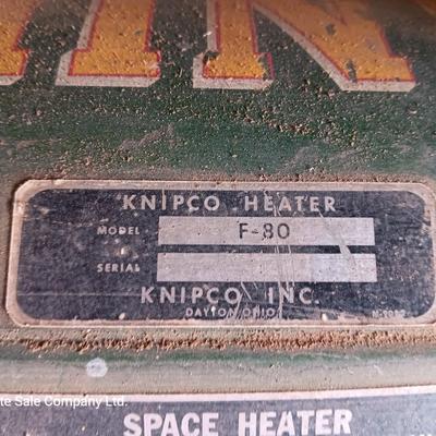 Knipco kerosene or No. 1 fuel oil only  Space heater