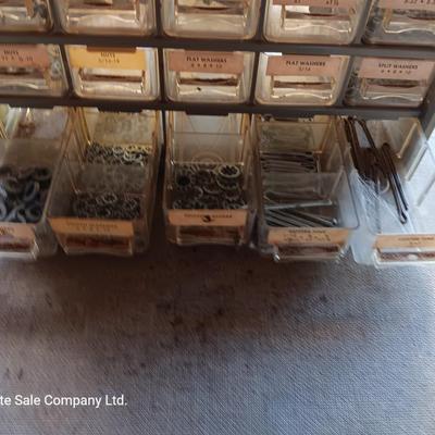 Two hardware organizers with hardware