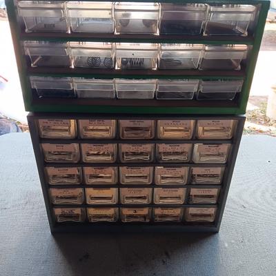 Two hardware organizers with hardware