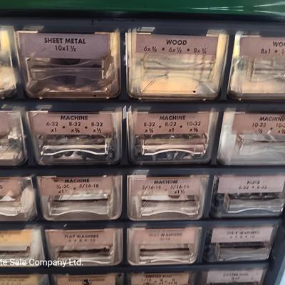 Two hardware organizers with hardware