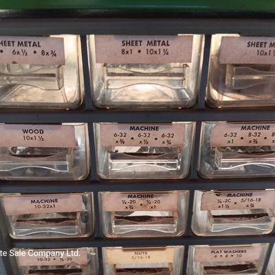 Two hardware organizers with hardware