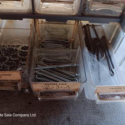 Two hardware organizers with hardware