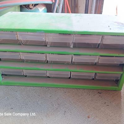 Two hardware organizers with hardware