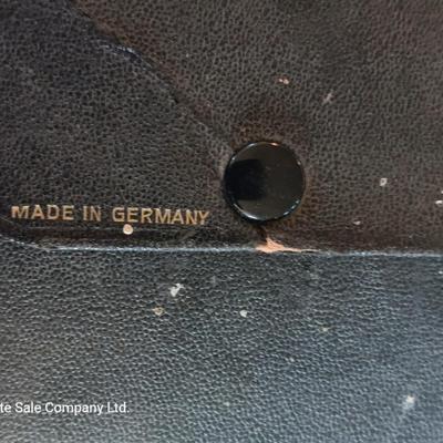 Vintage Sears Made in Germany drafting kit in black vinyl pouch. Drawing Compass set Geometry