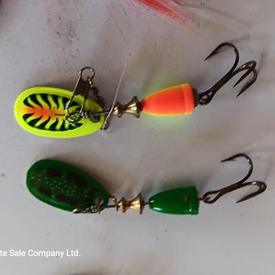 Large variety of fishing Lures - Rooster Tail Lures - Panther Martin - Mepps and others
