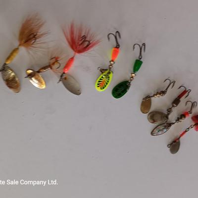 Large variety of fishing Lures - Rooster Tail Lures - Panther Martin - Mepps and others