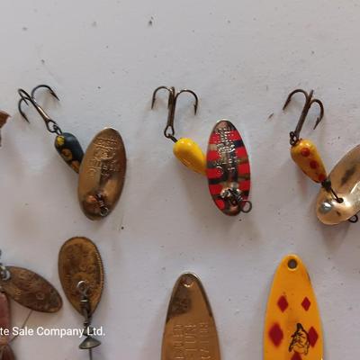 Large assortment of Fishing Lures - Panther Martin - Little Cleo - Rooster Tails - Mepps sand more