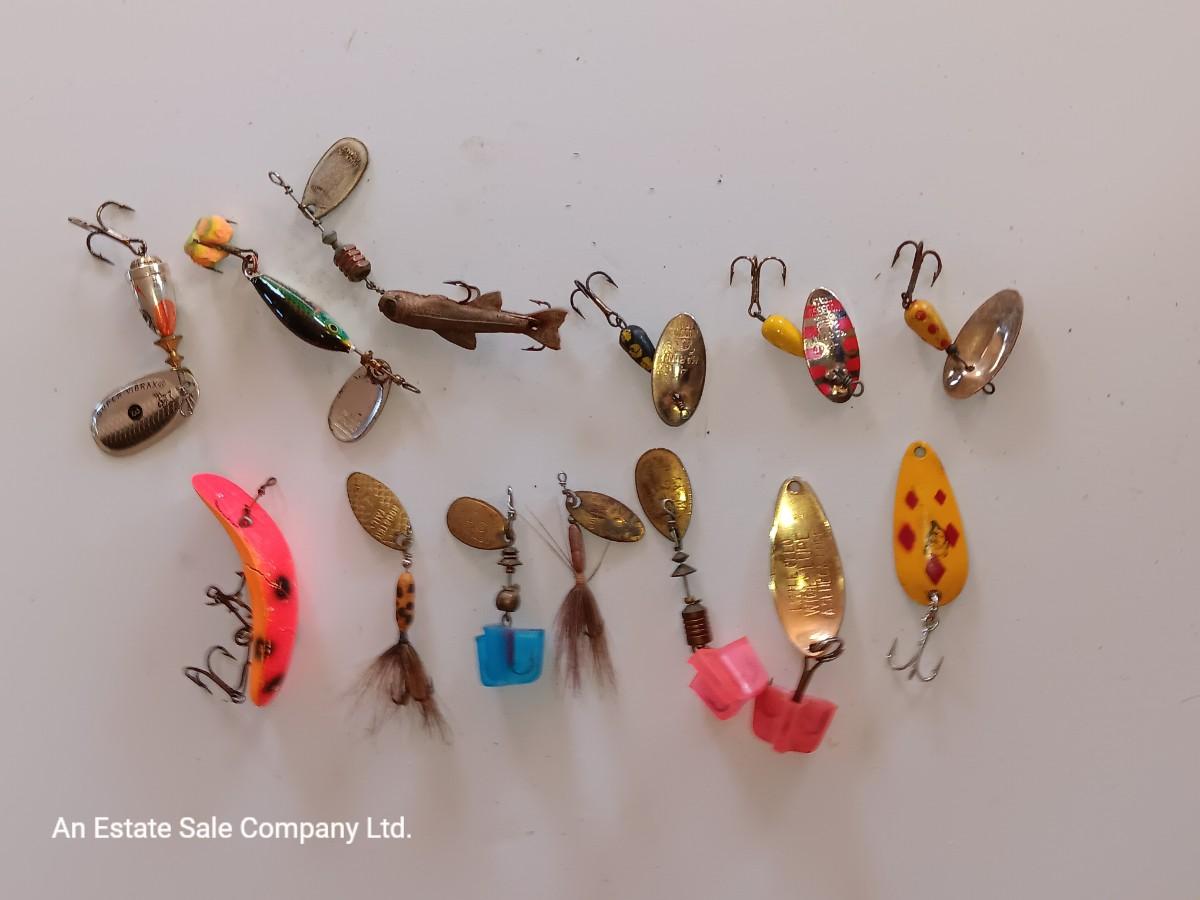 Large assortment of Fishing Lures - Panther Martin - Little Cleo - Rooster  Tails - Mepps sand more