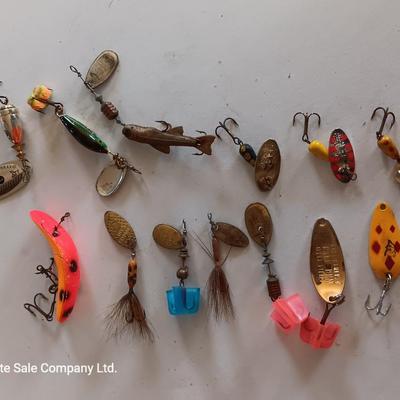 Large assortment of Fishing Lures - Panther Martin - Little Cleo - Rooster Tails - Mepps sand more