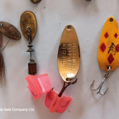 Large assortment of Fishing Lures - Panther Martin - Little Cleo - Rooster Tails - Mepps sand more