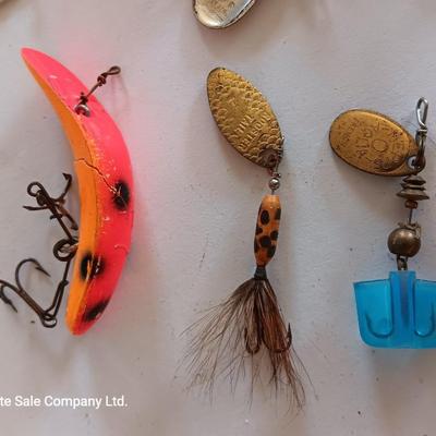 Large assortment of Fishing Lures - Panther Martin - Little Cleo - Rooster Tails - Mepps sand more