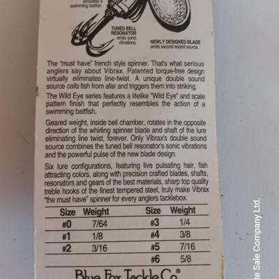 Brand new unopened fishing lures - Blue Fox