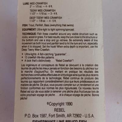 Brand new unopened fishing lures - Rebel - Rapala - Mepps -