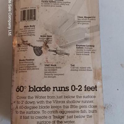 Brand new unopened Lures Vibrax 5 lures total - and two panther Martin Lures