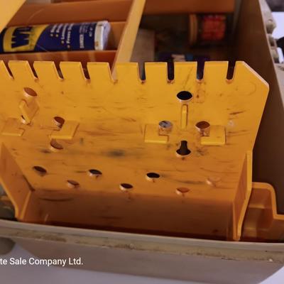 Old Pal 1090 Fishing tackle box with remainder of Fishing tackle -