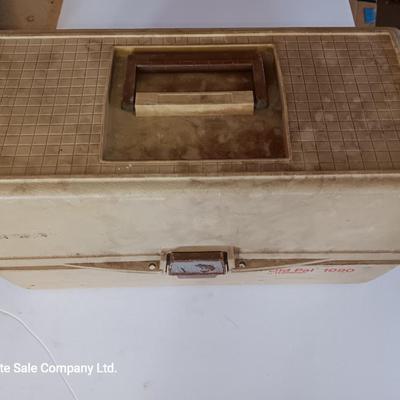 Old Pal 1090 Fishing tackle box with remainder of Fishing tackle -
