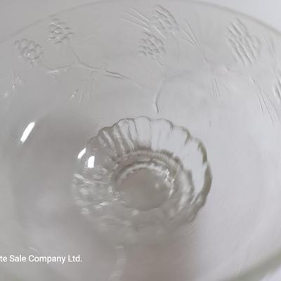 Tiara Exclusives Ponderosa Pine master salad bowl. Clear. Made for Tiara by Indiana Glass Company