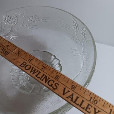 Tiara Exclusives Ponderosa Pine master salad bowl. Clear. Made for Tiara by Indiana Glass Company