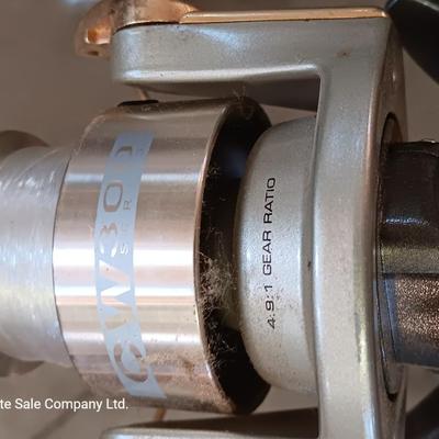 Two nice fishing poles with reels - Pack Rod - and CW 300