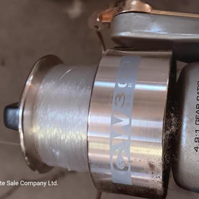 Two nice fishing poles with reels - Pack Rod - and CW 300