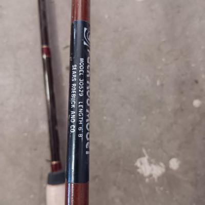 Two nice fishing poles with reels - Pack Rod - and CW 300