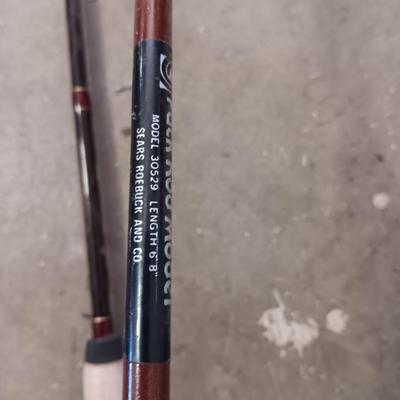 Two nice fishing poles with reels - Pack Rod - and CW 300