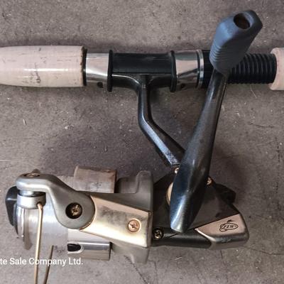 Two nice fishing poles with reels - Pack Rod - and CW 300