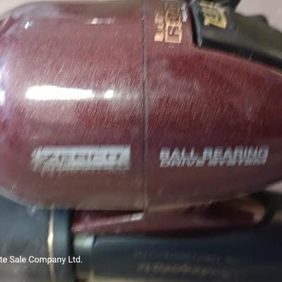 Two nice fishing poles with reels - Zebco Classic & Shakespeare Contender